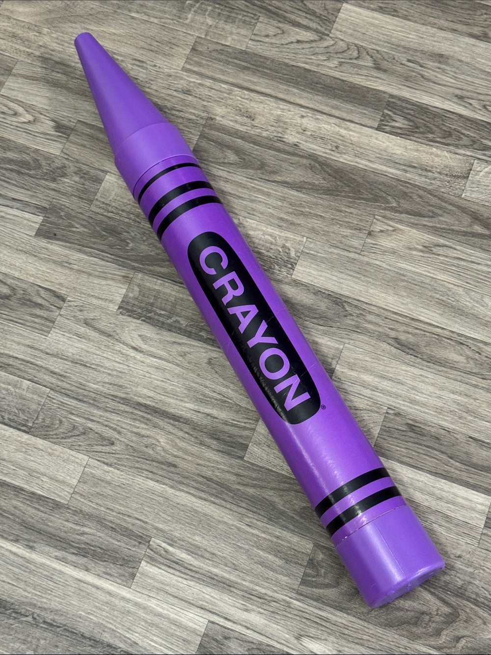 Vintage Crayola purple crayon piggy bank